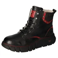 Mustang Winterboots, Plateau, Schnürboots, Stiefelette mit Kontrastbesatz und -naht Gr. 42, EU