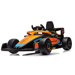 Chipolio Kinder Elektroauto Formel 1 McLaren Fernbedienung Gurt MP3-Anschluss orange schwarz