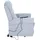 Mendler Fernsehsessel HWC-K63 Stoff/Textil 83 x 144 x 83 cm hellgrau mit Liegefunktion und Massage
