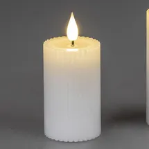 Formano LED-Wachskerze 5 x 8 cm weiß