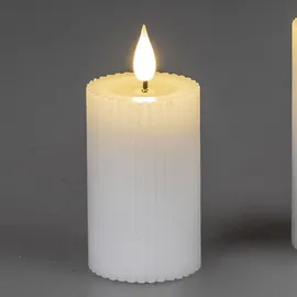 Formano LED-Wachskerze 5 x 8 cm weiß