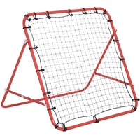 Homcom Fußball Rebounder mit verstellbaren Winkeln rot