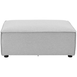 Juskys modulares Sofa Domas in Stoff Hellgrau - Ottomane - individuell kombinierbar