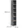 Vicco Hochregal Viktor 30 x 188,6 cm Silber