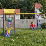 kellany Schaukelset mit Trampolin und Rutsche Gelb