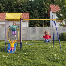 kellany Schaukelset mit Trampolin und Rutsche Gelb