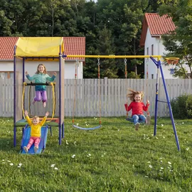 kellany Schaukelset mit Trampolin und Rutsche Gelb
