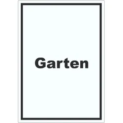 Garten Aufkleber mit Text Blumen Rasen hochkant A7 (74x105mm)