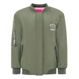 Zwillingsherz Bomberjacke "Wild at Heart" Druckknöpfe, Reißverschluss, Seitliche Taschen grün XL (54)