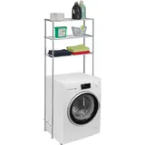 Relaxdays Waschmaschinenregal Metall Silber