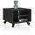habufa meubelen Tisch Elements Eiche Schwarz 60 x 60 cm rollbar