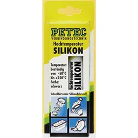 Petec Hochtemperatur-Silikondichtung schwarz 70 ml