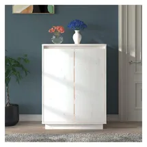 vidaXL Schuhschrank 60 x 80 x 35 cm Massivholz Kiefer / weiß