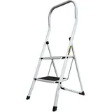 DRABEST | Leiter - PRO Serie, 2 Stufen - Tragfähigkeit 150kg, Trittleiter, Klappleiter, Stehleiter, Trittleiter 2 Stufig, Haushaltsleiter