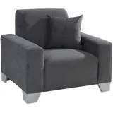 A.Z. Iwaniccy Iwaniccy Sessel Grau - Mikrofaserbezug - Holzfüße