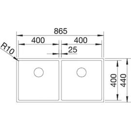 Blanco Claron 400/400-IF Edelstahl Seidenglanz + Handbetätigung + InFino