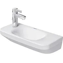 Duravit DuraStyle Handwaschbecken 07135000001 50 x 22 cm, weiss, wondergliss, ohne Hahnloch