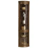 Xlmoebel Eckvitrine Modern Möbel Eckschrank Vitrine Glaseckschrank für Wohnzimmer (1-St., Eckvitrine) Hergestellt in Europa braun