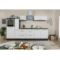 Respekta Premium Küchenzeile RP300HEWBO  (Breite: 300 cm, Weiß, Mit Elektrogeräten)