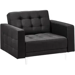 Sessel ABERDEEN Samtstoff Schwarz