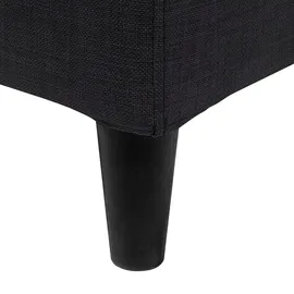 Beliani Bettrahmenbezug Fitou 160 x 200 cm Schwarz