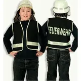 Feuerwehr Spiel Weste für Kinder Kinderkostüm schwarz Fasching Karneval Party Gr 104