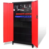 vidaXL Werkzeugschrank mit Werkzeugkasten Stahl 90x40x180 cm