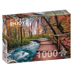 ENJOY Puzzle Puzzle ENJOY-1089 - Waldbach in Plitvice, Kroatien, Puzzle, 1000 Teile, 1000 Puzzleteile bunt