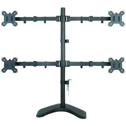 Techly Aufstellung - für 4 LCD-Anzeigen - Schwarz - Bildschirmgröße: 33-68.6 cm
