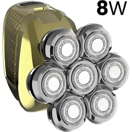 Avizar Elektrorasierer 7 Rotationsköpfe Gold