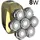 Avizar Elektrorasierer 7 Rotationsköpfe Gold