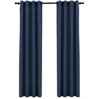 VidaXL Verdunkelungsvorhang Ösen 140 x 225 cm blau 2