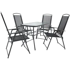 VCM Gartenmöbel-Set 5-tlg. Grau
