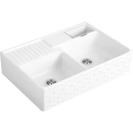 Villeroy & Boch Spülstein Doppelbecken mosaïque + Handbetätigung