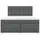 vidaXL Boxspringbett 180 x 200 cm Dunkelgrau
