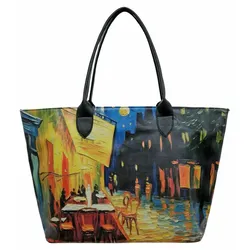 Weekender DOGO "Damen Weekender Pastel Night Vegan Damen Handtaschen (Fashion) /", Damen, Gr. H/T: 30cm x 16cm OneSize, blau, Lacklederimitat, Taschen, Vegan