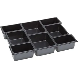 BS SYSTEMS GMBH & CO Kleinteileeinsatz Kunststoff 8 Mulden grau