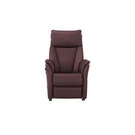 Hukla Relaxsessel Pascal Leder 77 x 115 x 90 cm Rot elektrisch, drehbar