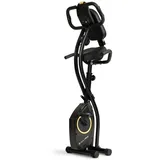 SportPlus I Heimtrainer I X-Bike, Hometrainer, Fahrrad klappbar für Zuhause, Rückenlehne, 8 Stufen, App Kompatibilität, schwarz, bis 100 kg, SP-...