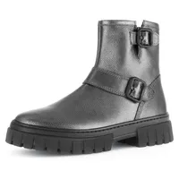 Gabor Schlupfboots »York«, Plateau, Stiefelette, Chunky Boots, Weite G, in Metallic-Optik Gr. 41, anthrazit metallic, , 32011223-41