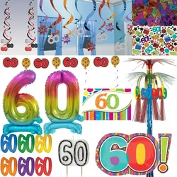 Partyset 60. Geburtstag bunt Deko Geburtstagsdeko Deko Jubiläum
