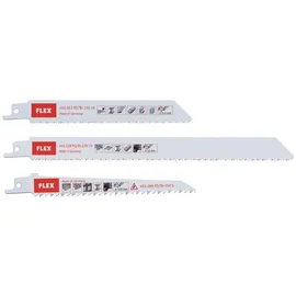 Flex Säbelsägeblatt-Sortiment für Kunststoff/Holz/Metall 3 St.
