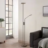 LINDBY - Jonne LED Stehleuchte Satin Nickel