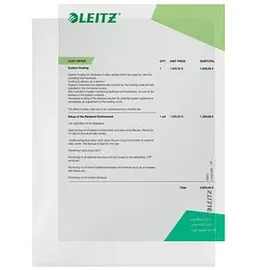 Leitz Sichthüllen 4005 Standard DIN A5 transparent genarbt 0,13 mm, 100 St.