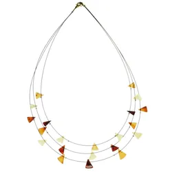 Collier OSTSEE-SCHMUCK "Ostsee-Schmuck Collier Nalia Collier Nalia", braun, Halsketten, Damen, 42cm, Bernstein, L: 42cm