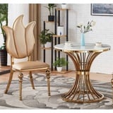 JVmoebel Wohnzimmer Esstisch Modern Design Einrichtung Beistelltisch JVmoebel - Gold