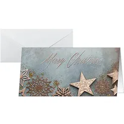 10 SIGEL Weihnachtskarten Glamorous Christmas DIN lang