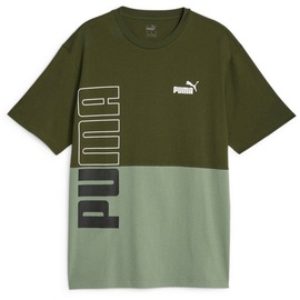 Puma T-Shirt POWER COLORBLOCK TEE grün L