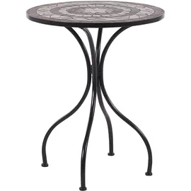 Beliani Gartentisch Ø 60 x 73 cm Schwarz