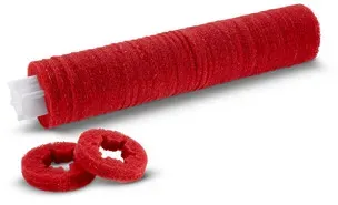 Walzenpad auf Hülse, mittel, rot, 350 mm - rot